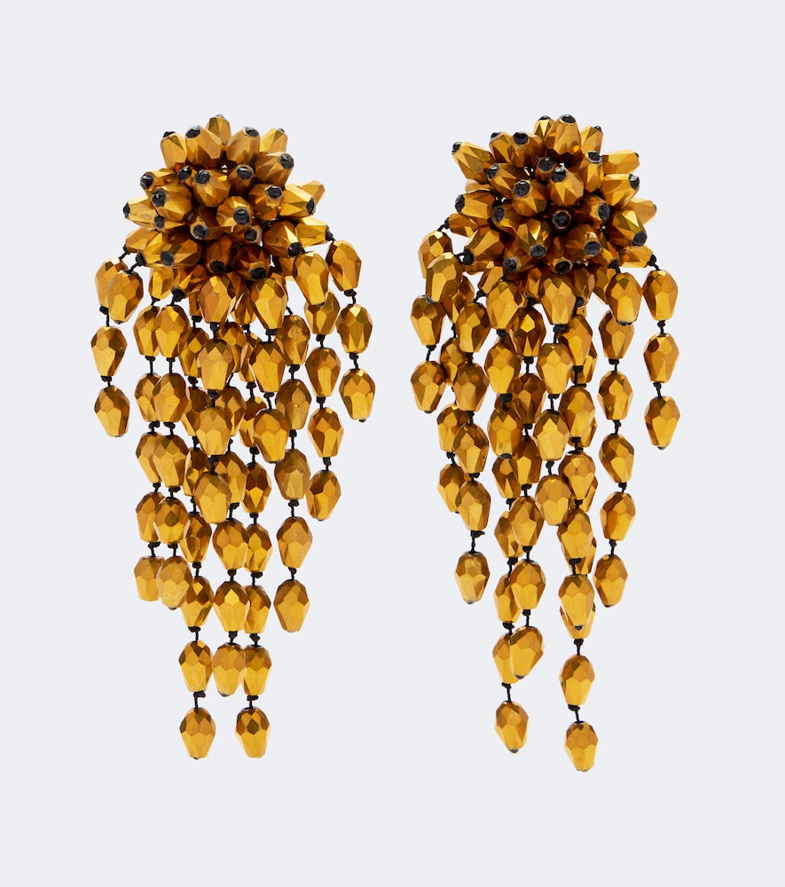 Isabel Marant Women's Gold Hanabi Beaded Clip-On Earrings - Mytheresa