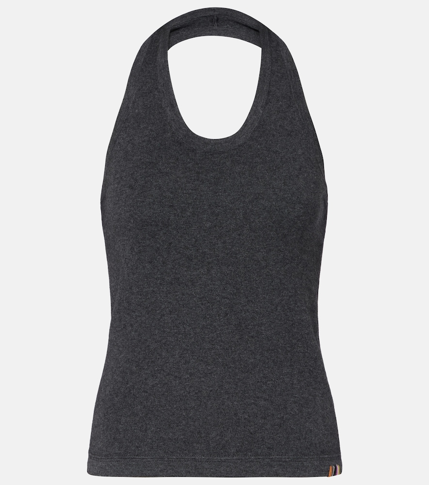 Extreme Cashmere Jerry halterneck cotton and cashmere top