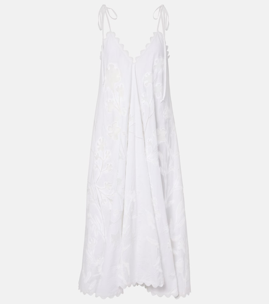 Besticktes Midikleid aus Baumwolle