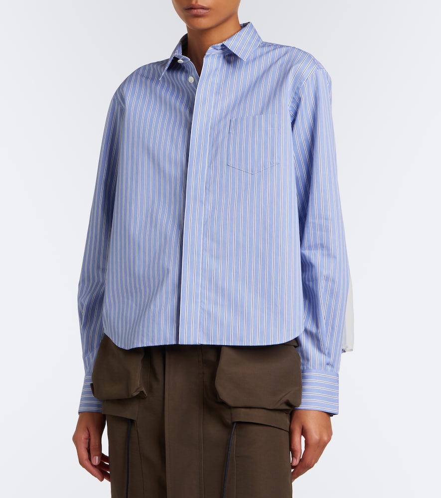 Striped Cotton-Blend Poplin Shirt