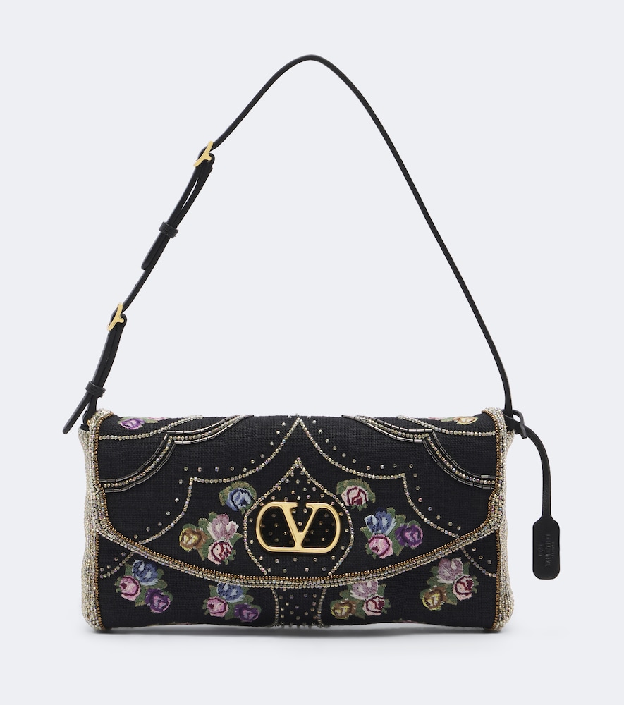 Garavani Devain Small Floral Shoulder Bag