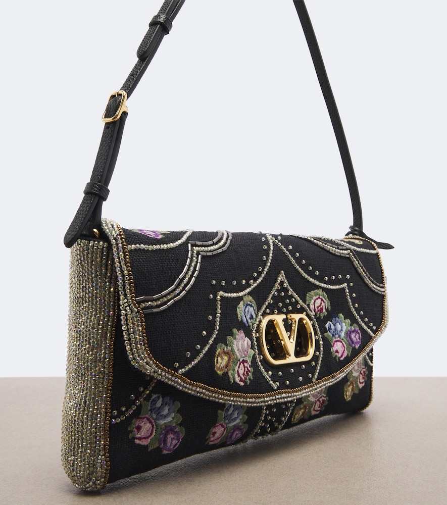 Garavani Devain Small Floral Shoulder Bag