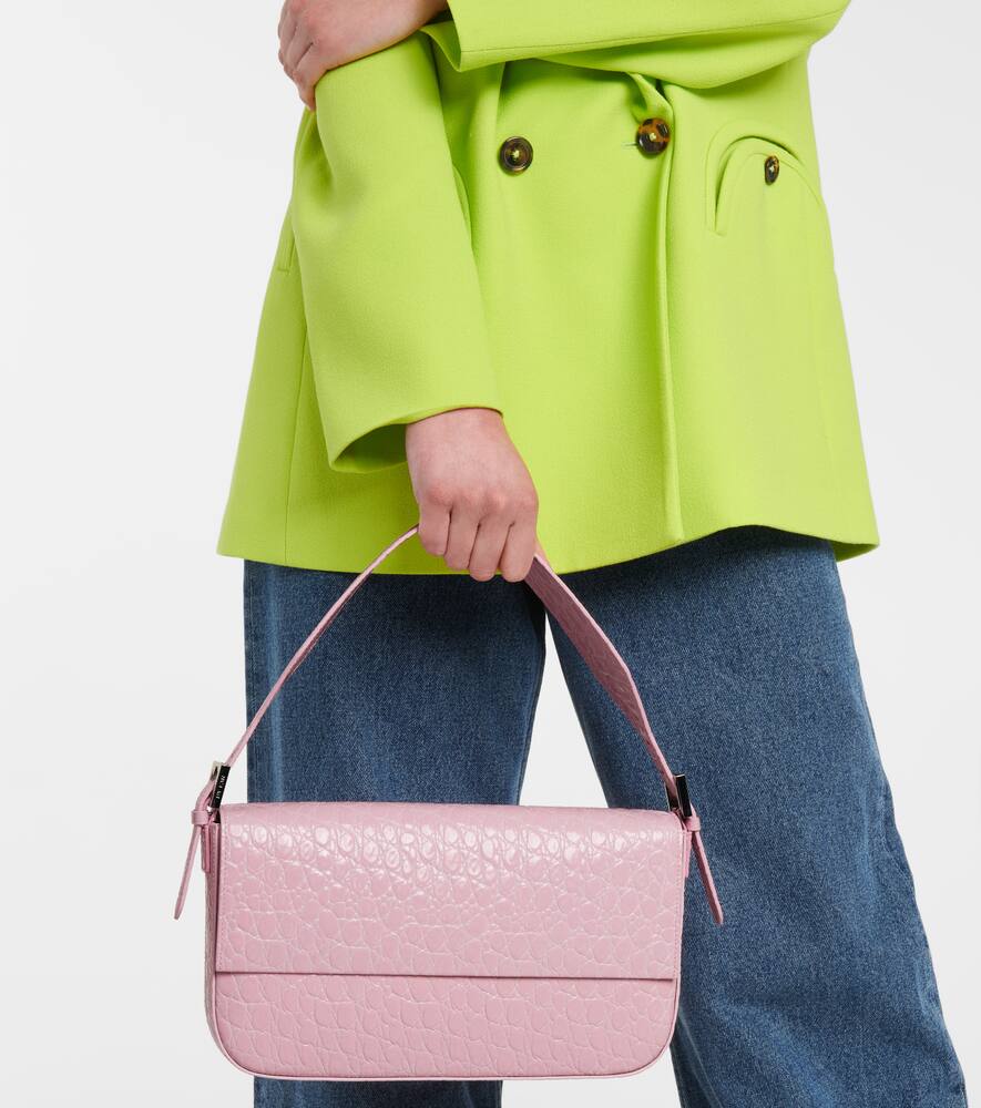 BY FAR MANU SMALL LEATHER SHOULDER BAG