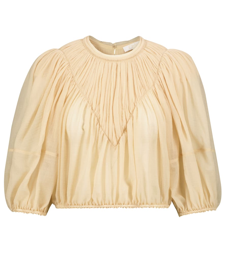 Chloé Pleated virgin wool top