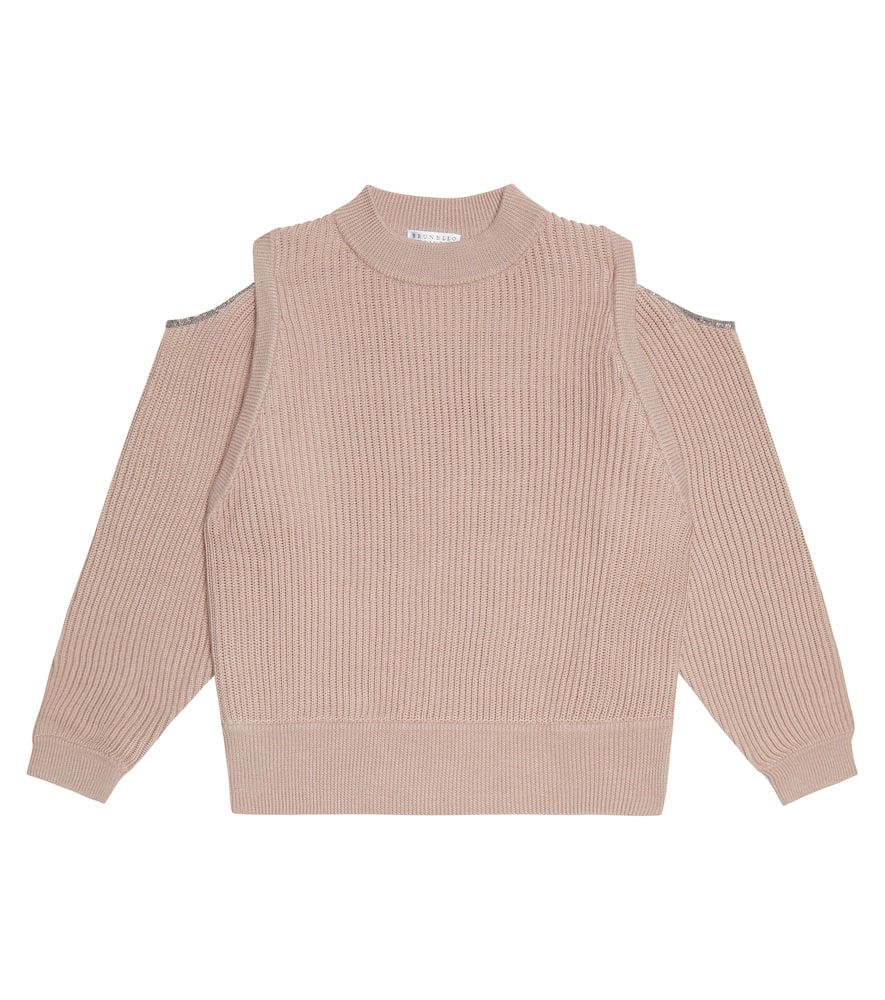 Brunello Cucinelli Kids Embellished cotton sweater