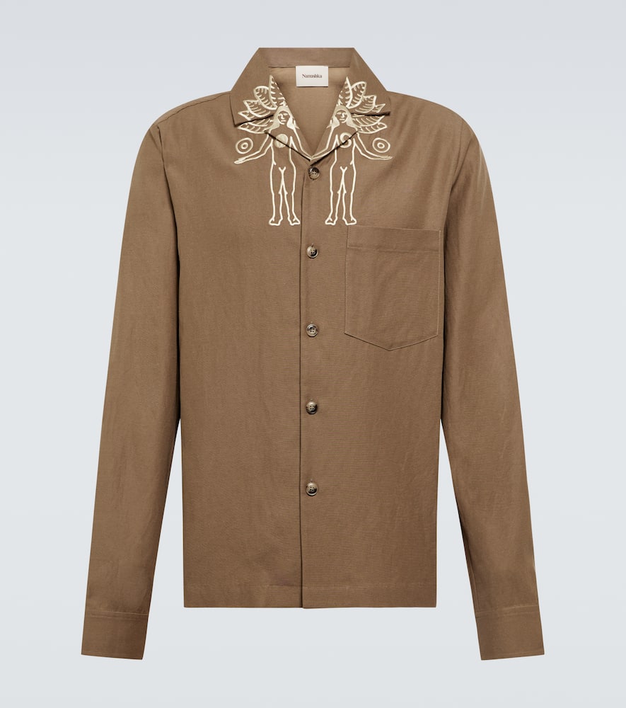 Nanushka Duco embroidered shirt