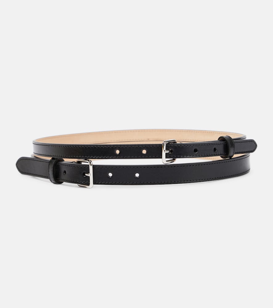 Alexander Mcqueen Double-wrap Studded Belt In Black
