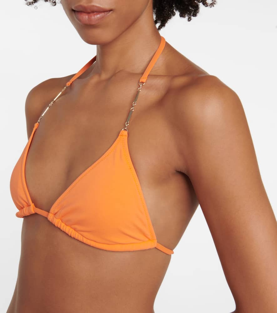 Melissa Odabash Mykonos Triangle Bikini Top In Orange