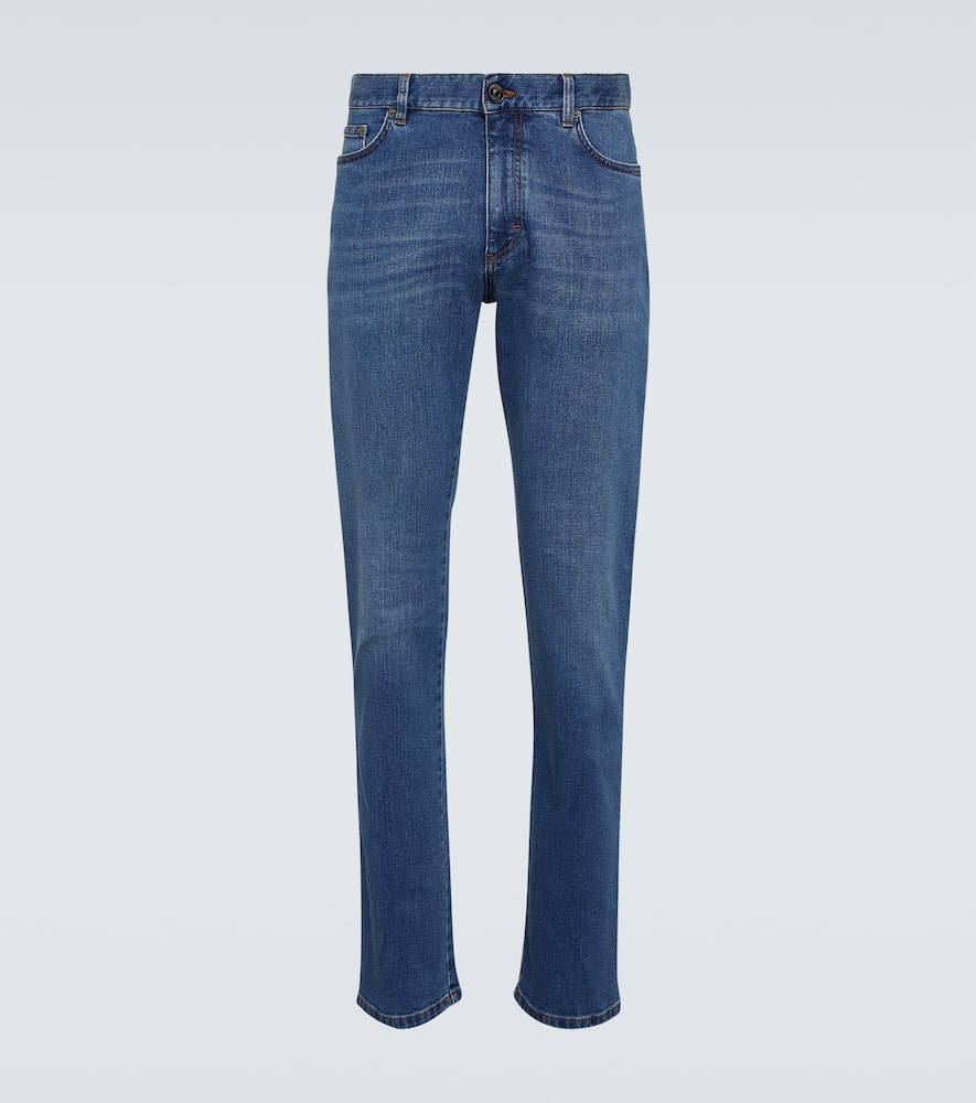 Mid-rise skinny jeans