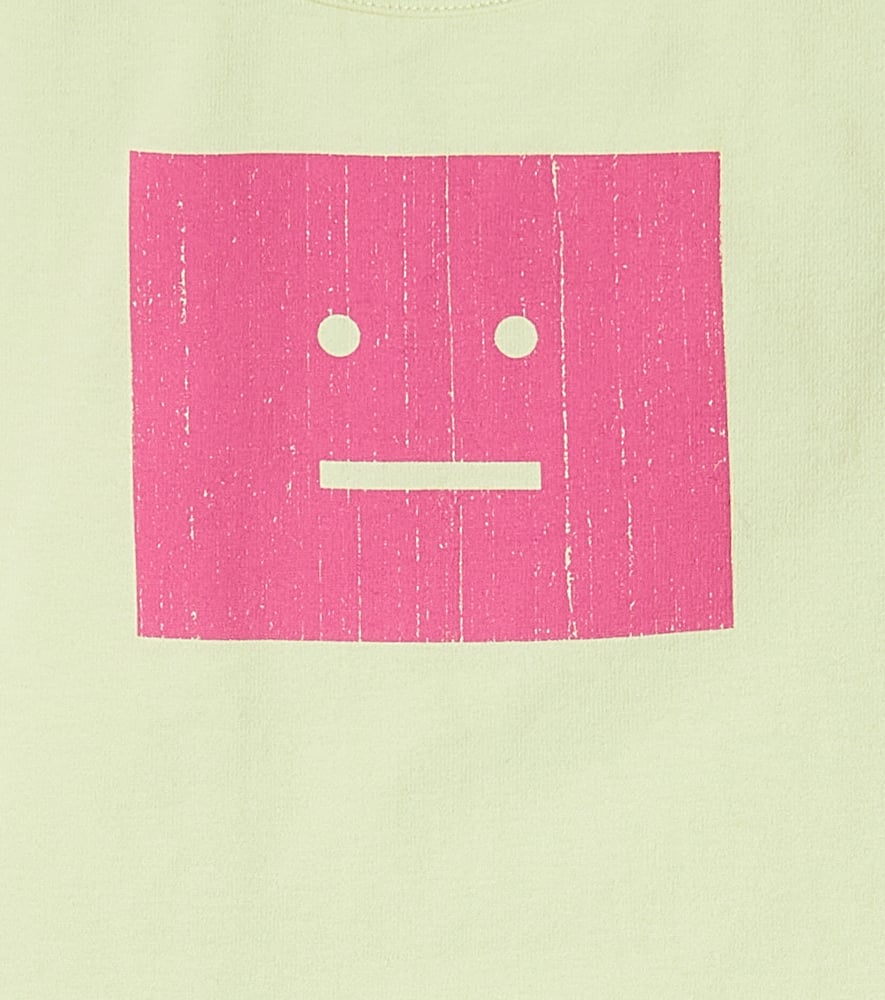 Acne Studios Printed Cotton Top In Yellow