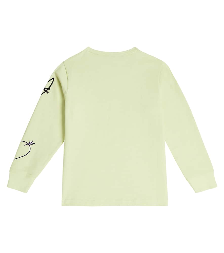 Acne Studios Printed Cotton Top In Yellow