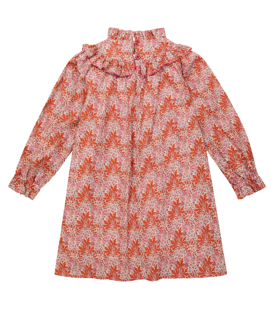 Paade Mode Floral Cotton Dress In Red