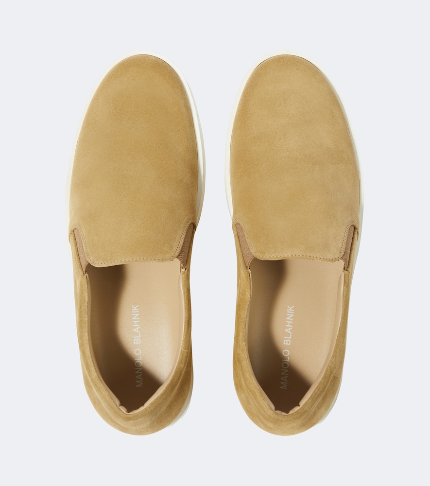  Manolo Blahnik Manolo Blahnik Slip-ons Nadores Aus Veloursleder 