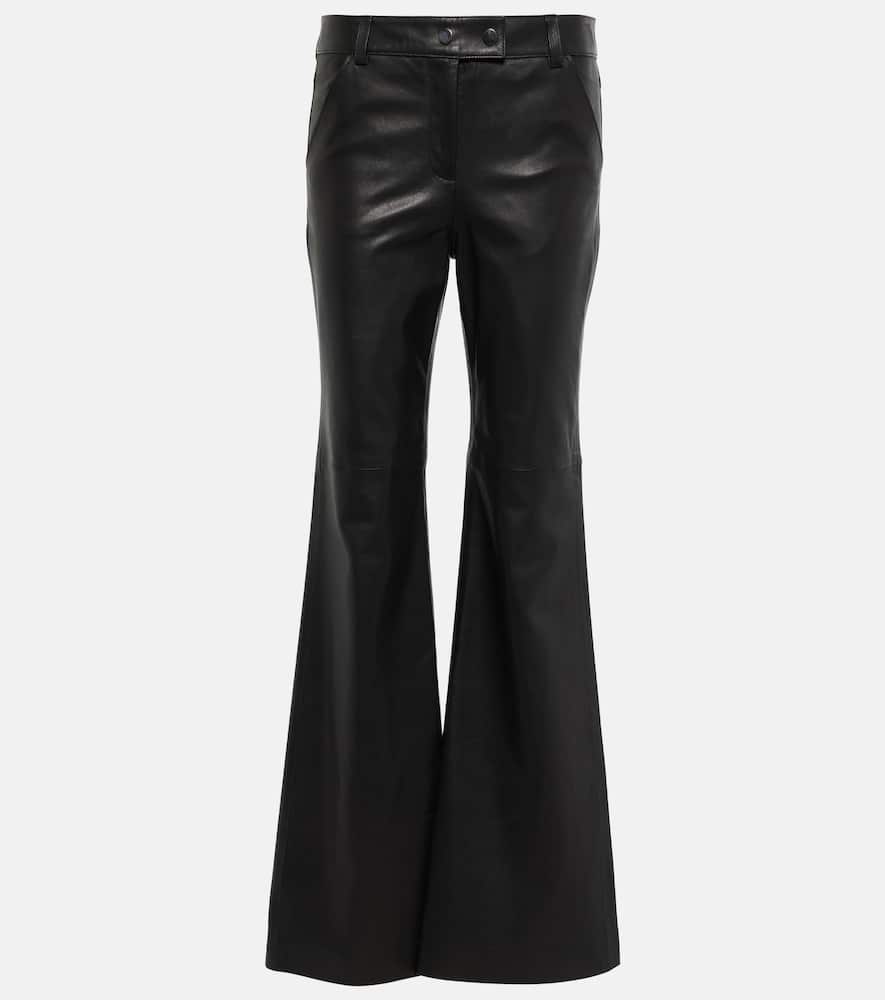 Sleek Statement leather flared pants