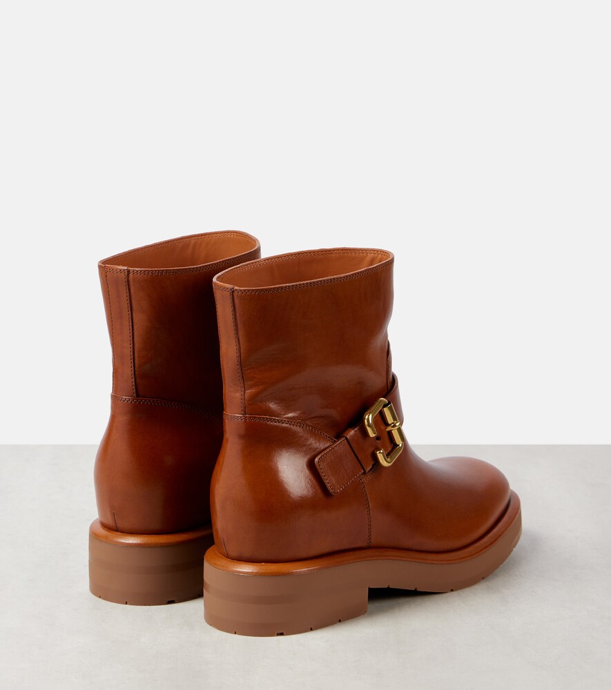  Chloe Chloé Botas Biker Coddington De Piel 