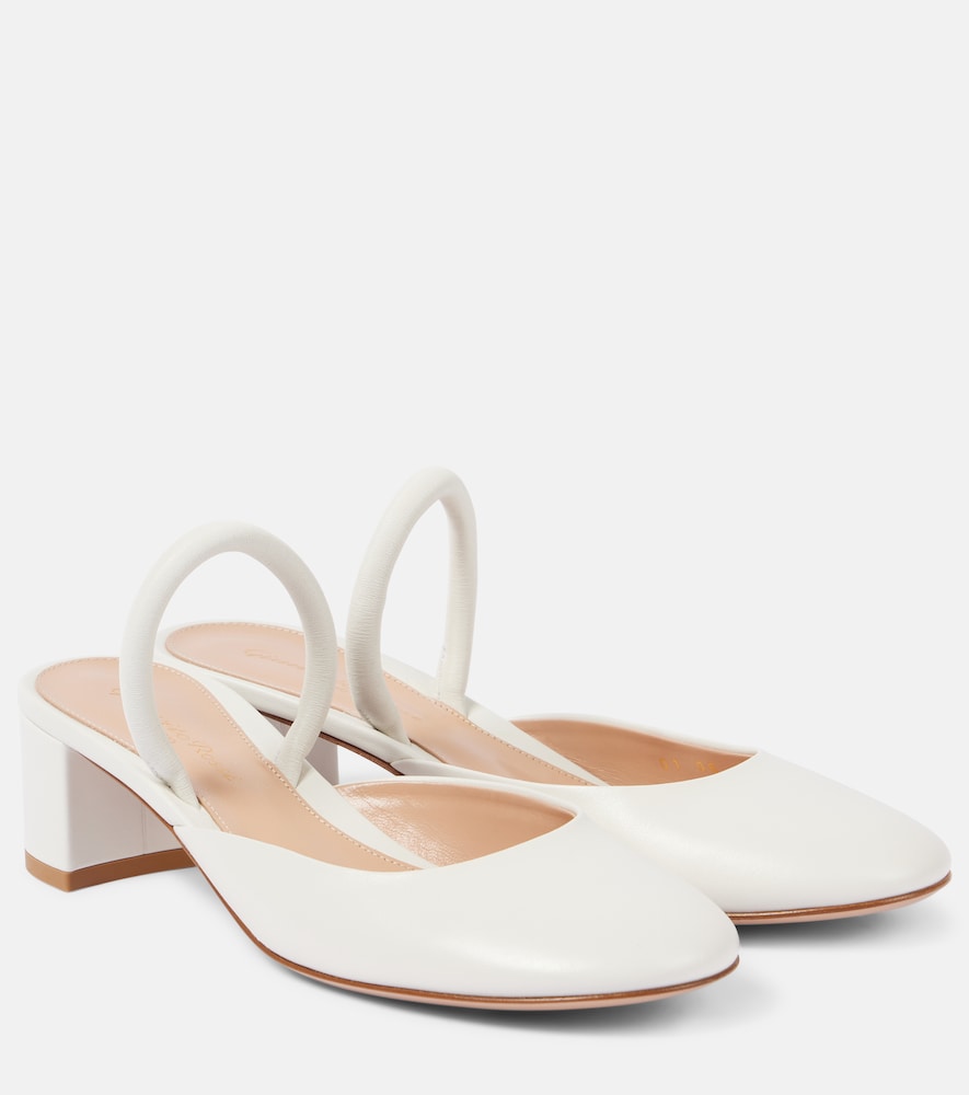 Gianvito Rossi Women's White Tivoli 45 Leather Mules UK Size 9 - Mytheresa