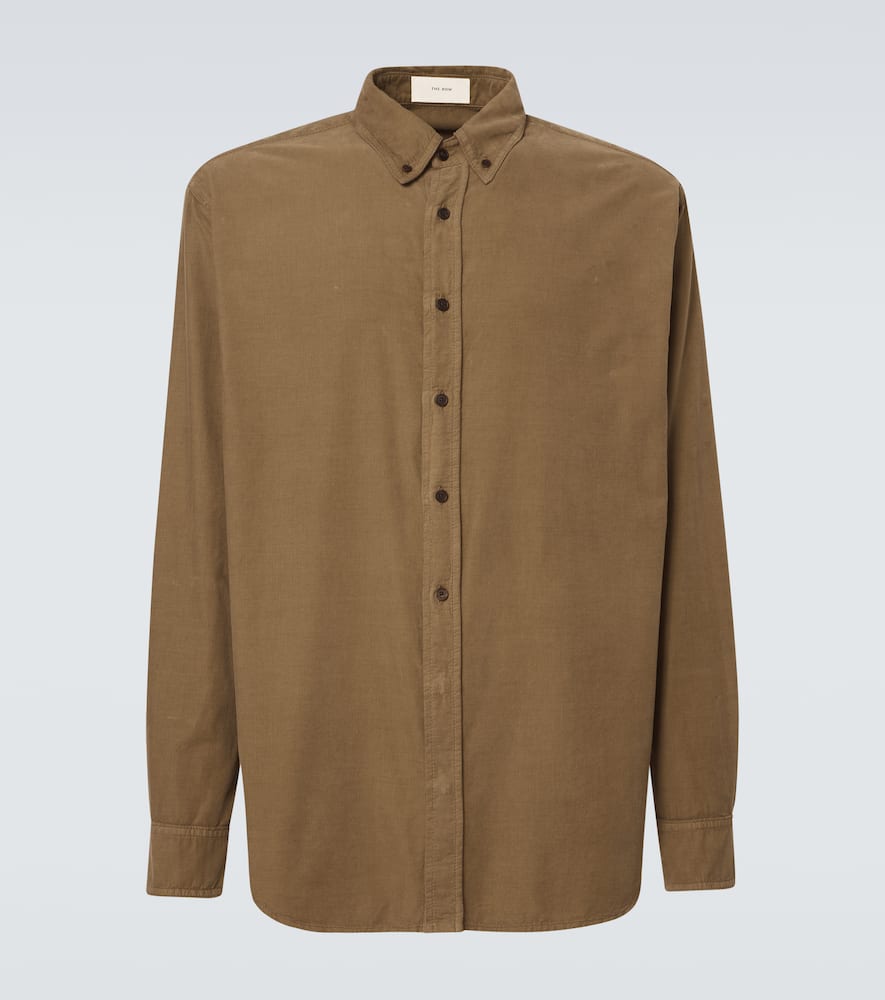 The Row Ruskin Cotton Shirt In Khaki