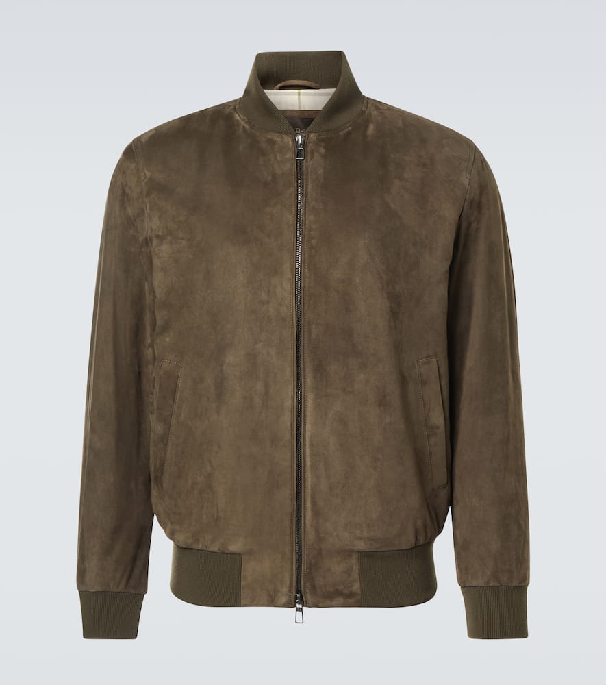 Suede bomber jacket