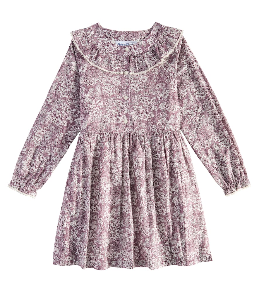 Tartine Et Chocolat Floral Cotton Dress In Purple