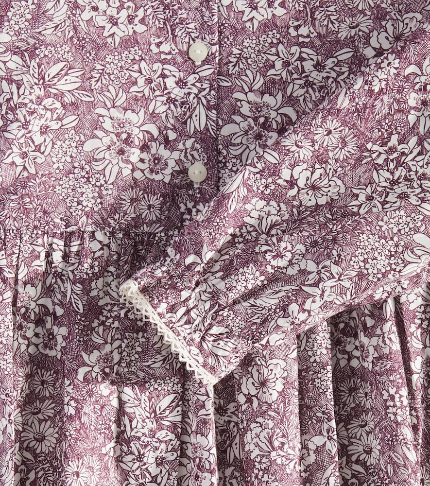 Tartine Et Chocolat Floral Cotton Dress In Purple