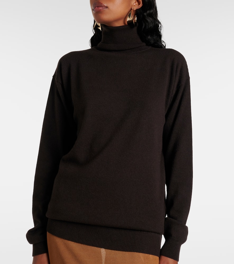 Saint Laurent Cashmere Turtle-neck Sweater In Grey
