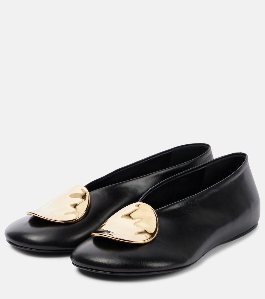  Jil Sander Jil Sander Leather Ballet Flats 