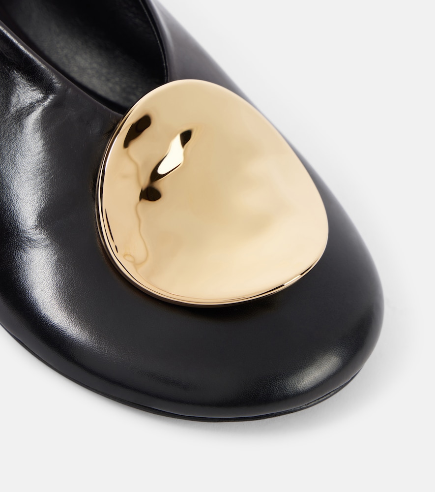  Jil Sander Jil Sander Leather Ballet Flats 