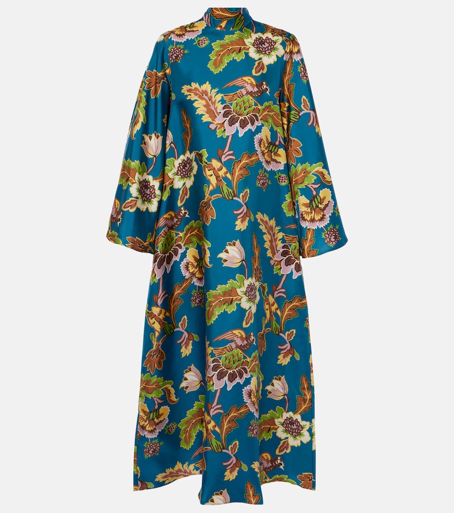 Magnifico printed silk midi dress