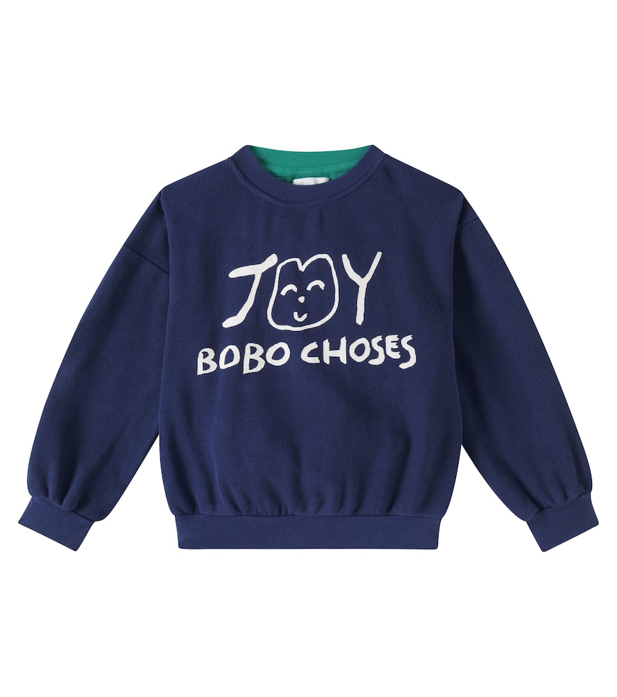 Bobo Choses Smiling Sweatshirt In Navy Blue