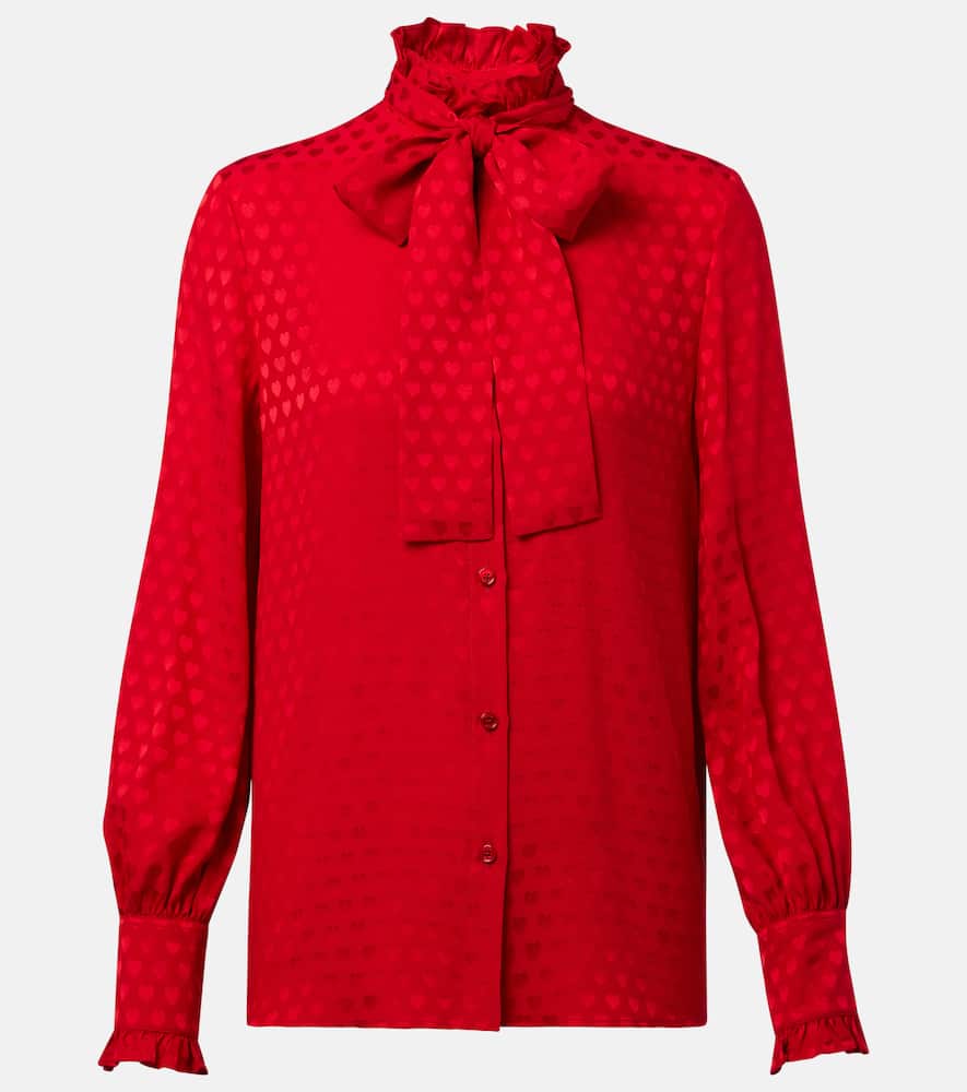 Valentino Schluppenbluse La Cour De Caur Aus Seide In Red
