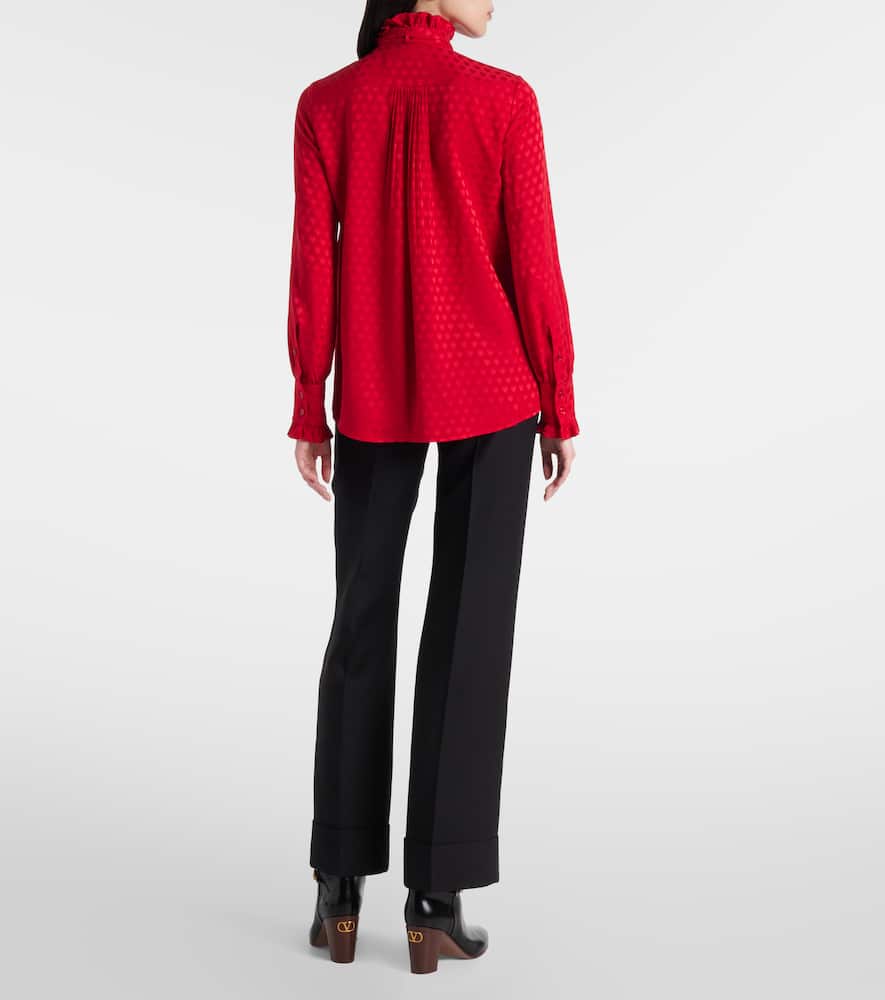 Valentino Schluppenbluse La Cour De Caur Aus Seide In Red