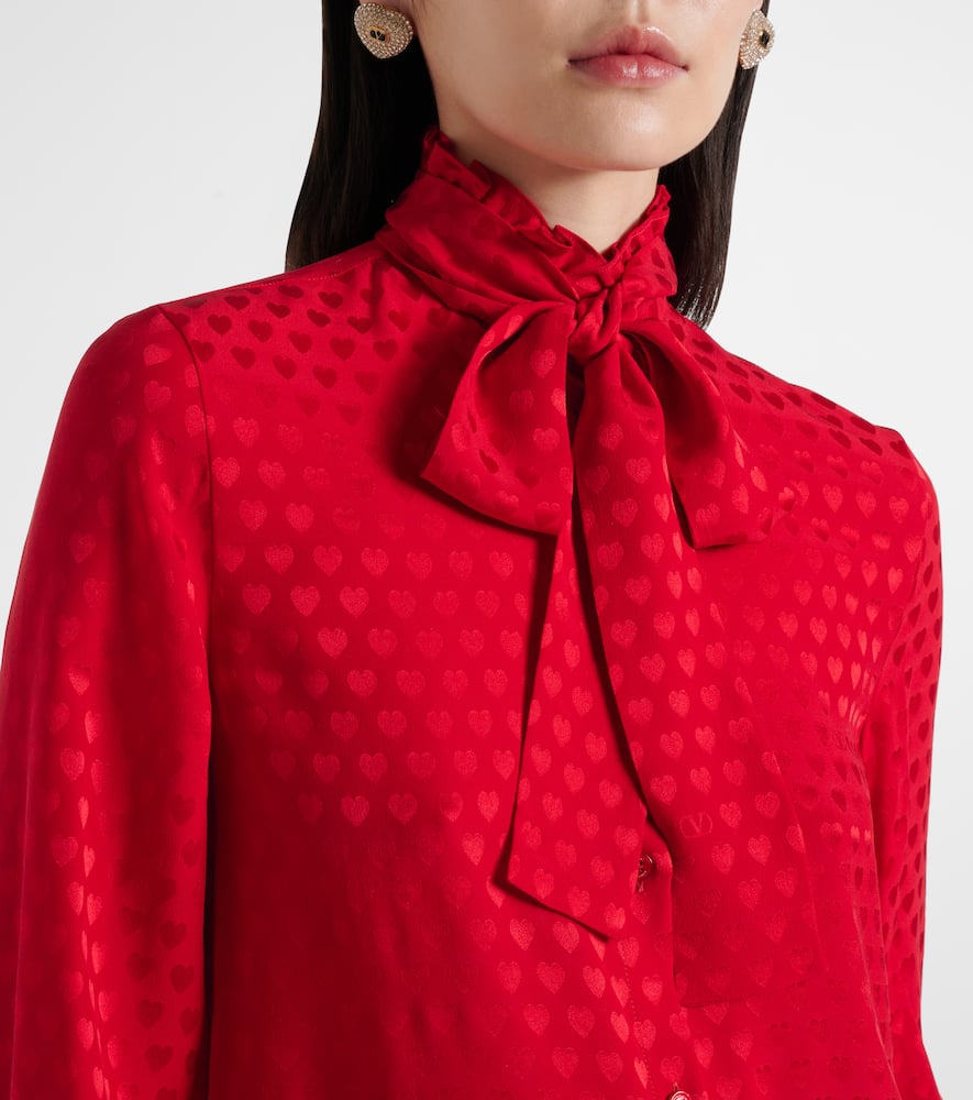 Valentino Schluppenbluse La Cour De Caur Aus Seide In Red