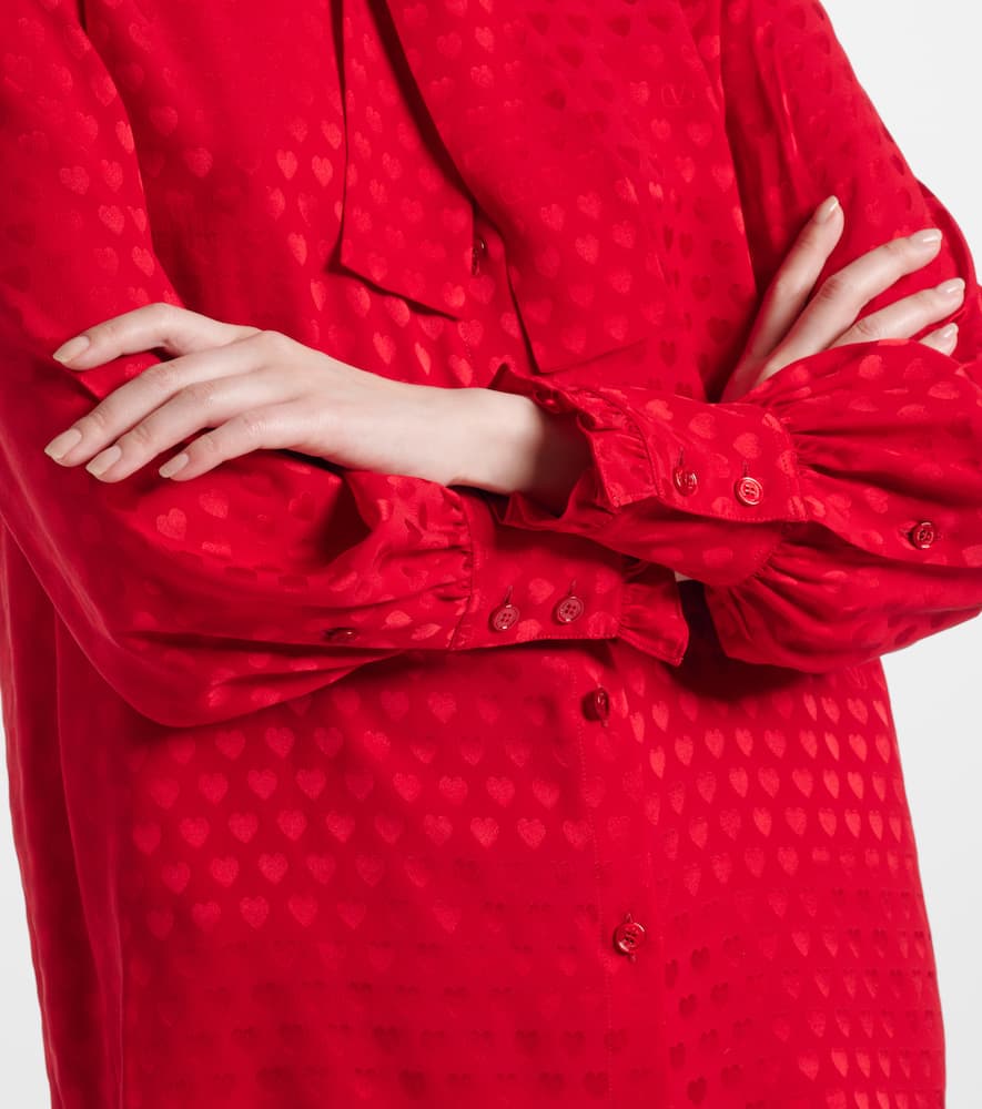 Valentino Schluppenbluse La Cour De Caur Aus Seide In Red