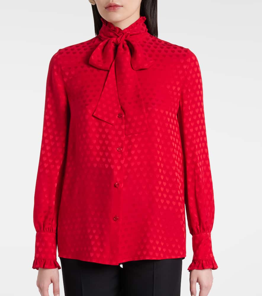 Valentino Schluppenbluse La Cour De Caur Aus Seide In Red