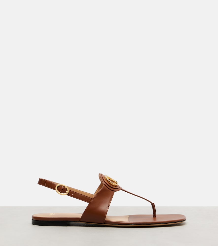 Garavani Vlogo Signature Leather Thong Sandals
