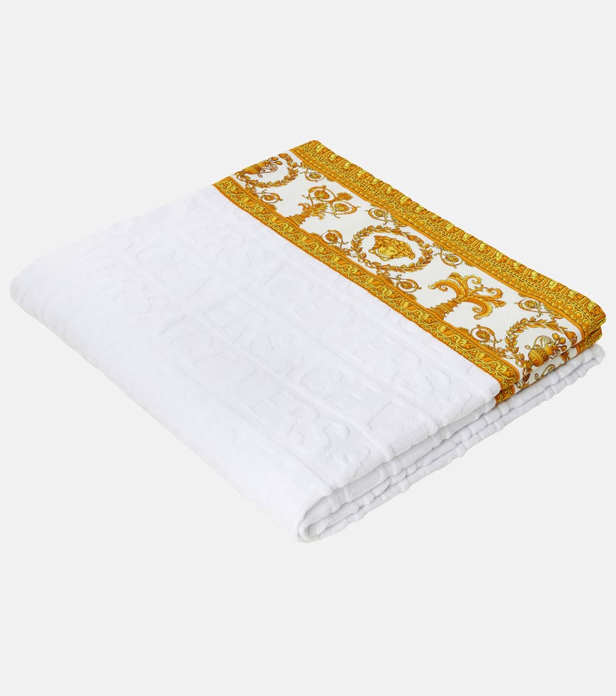 Versace Allover cotton terry beach towel