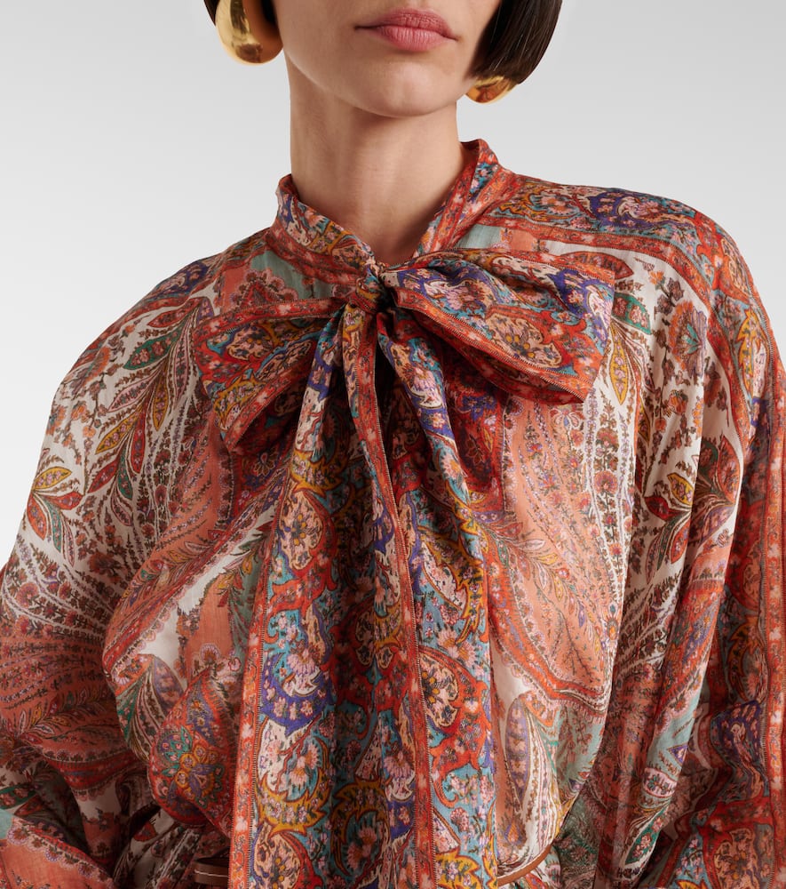 Zimmermann Paisley Ramie Rhiannon Midi Dress