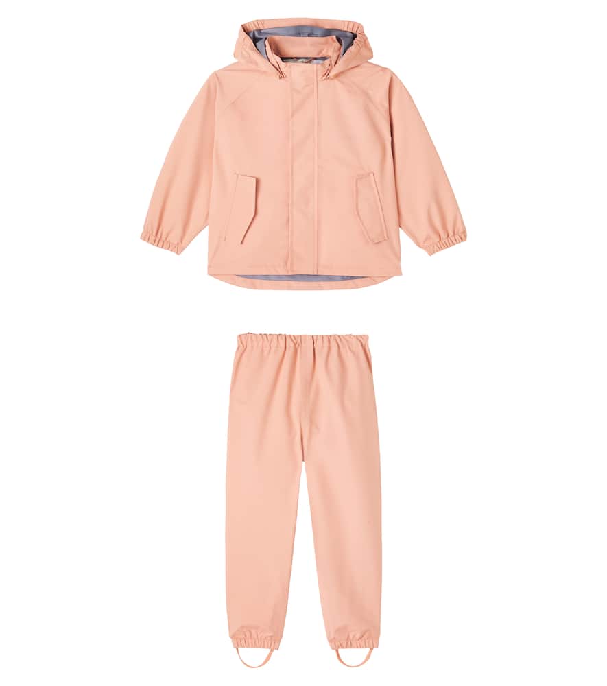 Liewood Kids' Pedia Raincoat And Pants Set In Pink