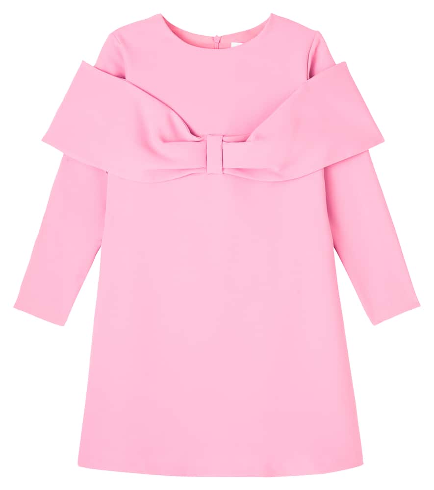 Patachou Bow-detail Crepe Dress In Pink