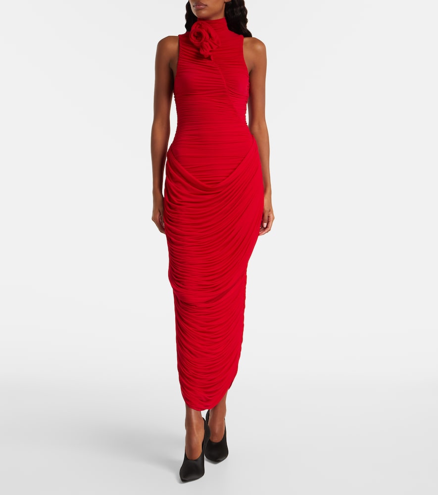 Magda Butrym Floral-appliqué draped gown