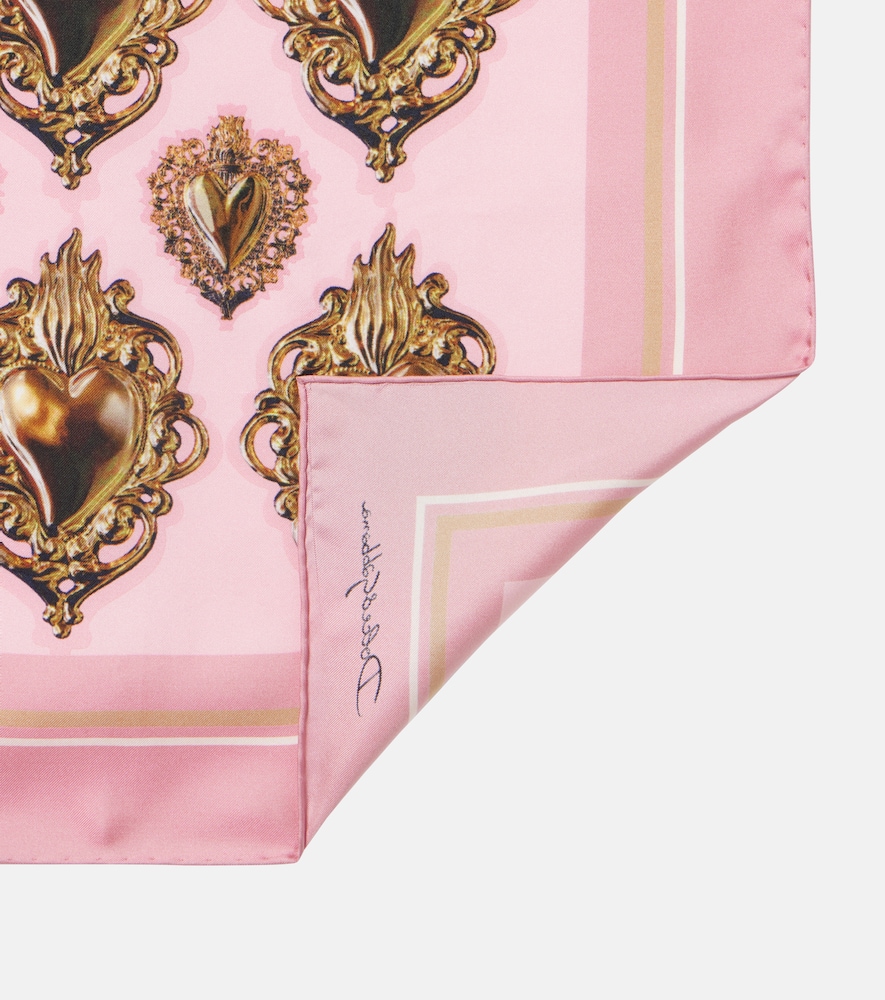 Dolce&gabbana Dolce&gabbana Printed Silk Scarf 