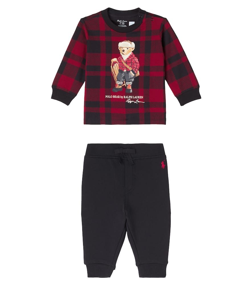 Polo Ralph Lauren Baby Set Of Cotton T-shirt And Sweatpants In Multi