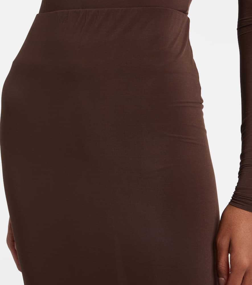 Wardrobe.nyc Sheer Midi Skirt In Brown