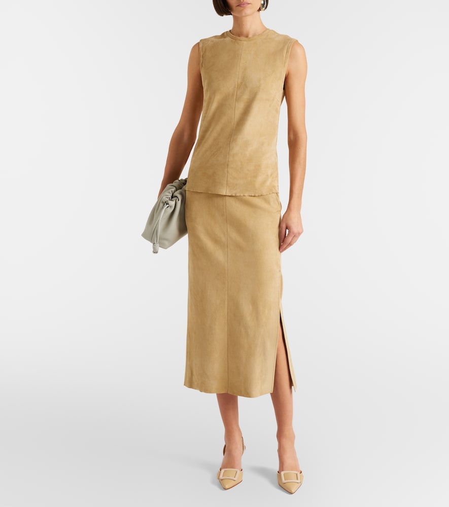 Stouls Taylor suede pencil skirt