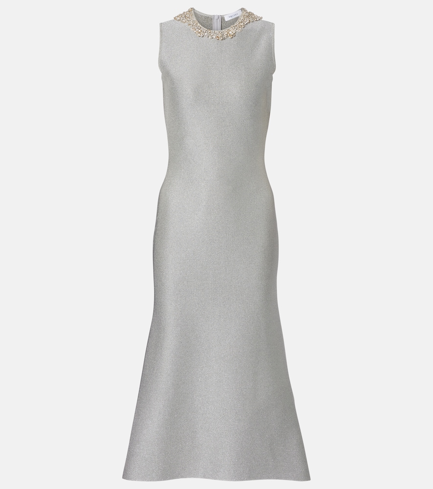 McQueen Embellished lamé cocktail dress