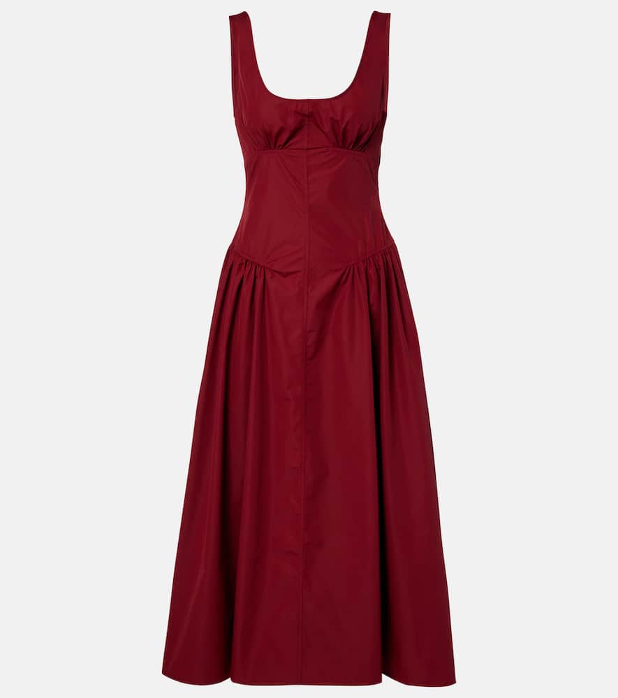Proenza Schouler White Label Kendall Midi Dress In Burgundy