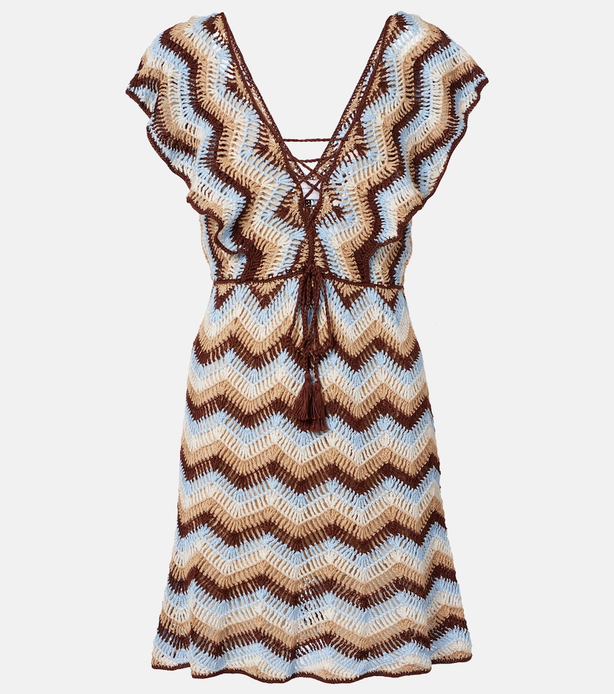 Anna Kosturova Melissa Crochet Cotton Minidress
