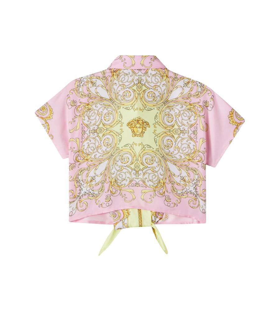  Versace Kids Versace Kids Spring Barocco Silk Twill Shirt 