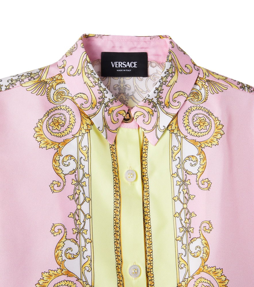  Versace Kids Versace Kids Spring Barocco Silk Twill Shirt 
