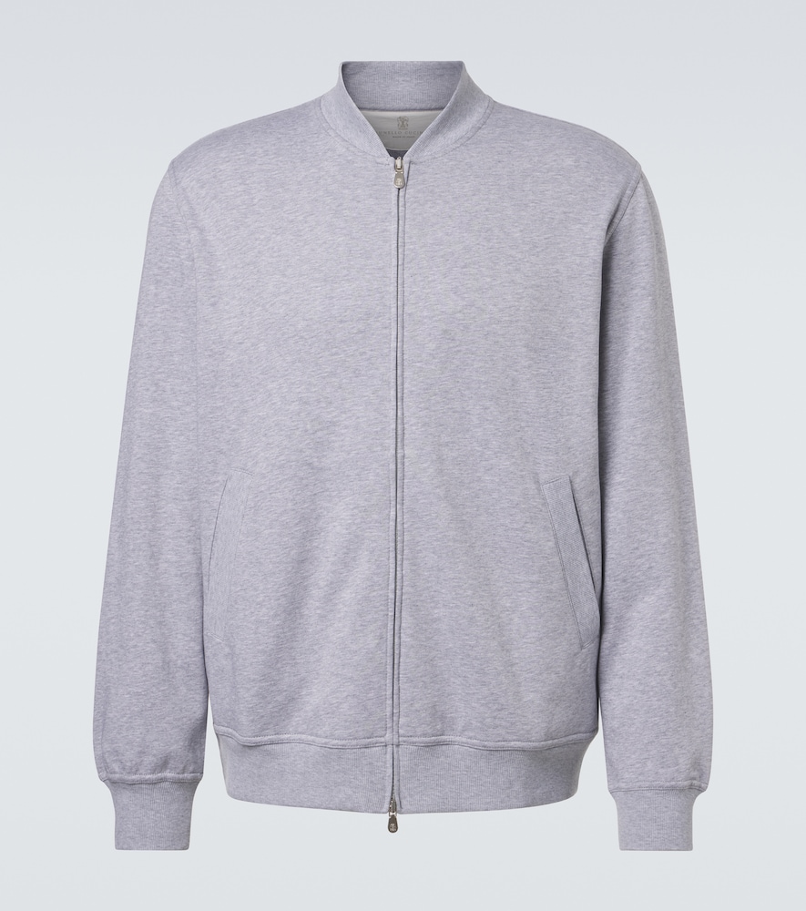 Brunello Cucinelli Cotton-blend jersey zip-up sweater | Thumbnail 7 Brunello Cucinelli Cotton-blend jersey zip-up sweater | Thumbnail 7